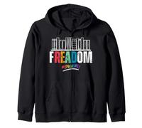 fREADom - I Read Banned Books - LGBTQ Reader Pride Librarian Zip Hoodie