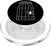 Freadom Reading Bookish Birdcage Read Books Book Lover PopSockets PopGrip for MagSafe
