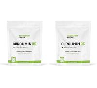 Freak Athletics Curcumin 95 + Bioperine® 60 Turmeric Curcumin Capsules High Strength with Black Pepper - Curcumin 95% & Black Pepper - Turmeric Curcumin UK Made… (Pack of 2)