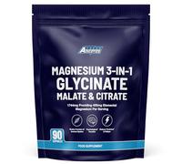 Freak Athletics Magnesium Glycinate 3-in-1 Complex - 400 mg Elemental Magnesium | Bisglycinate, Citrate & Malate | High Absorption for Muscle, Sleep & Energy Support | 90 Vegan Capsules (45 Servings)