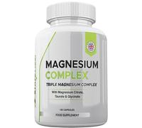 Freak Athletics Triple Magnesium Complex - Magnesium Supplements with Magnesium Citrate, Glycinate & Taurate - 120 Capsules - UK Made