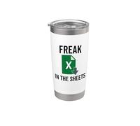 Freak in the Excel Sheets Spreadsheets Funny Computer Joke Stainless Steel Insulated Tumbler