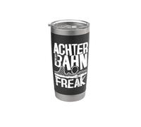 Freak Roller Coaster I Cool Roller Coaster Fan Design White Stainless Steel Insulated Tumbler