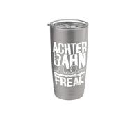 Freak Roller Coaster I Cool Roller Coaster Fan Design White Stainless Steel Insulated Tumbler