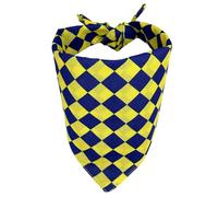 Freak Scene Bandana scarf checkered checkerboard small blue yellow square headscarf