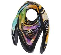 Freak Scene Cotton Scarf - Celtic Knot with figurel black - tie dye - squared kerchief