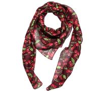 Freak Scene Cotton Scarf - Cherry Print - wine red - squared kerchief