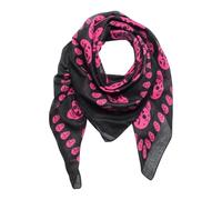 Freak Scene Cotton Scarf - Skulls 1 black - pink - squared kerchief