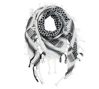 Freak Scene Kufiya Desert - white - black - 40x40 inch - Shemagh - Arafat scarf Palestinian PLO Pali-scarf - 100% cotton