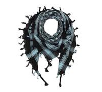 Freak Scene Kufiya - Stars black - blue-light blue - 40x40 inch - Shemagh - Arafat scarf Palestinian PLO Pali-scarf - 100% cotton