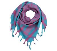 Freak Scene Kufiya - turquoise - pink - 40x40 inch - Shemagh - Arafat scarf