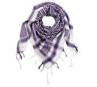 Freak Scene Kufiya - white - purple - 40x40 inch - Shemagh - Arafat scarf Palestinian PLO Pali-scarf - 100% cotton