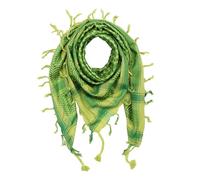 Freak Scene Kufiya - yellow - green-turquoise - 40x40 inch - Shemagh - Arafat scarf Palestinian PLO Pali-scarf - 100% cotton