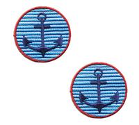 Freak Scene Patch - Anchor - Small White-Blue Striped - Set of 2
