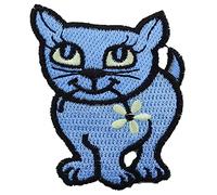 Freak Scene Patch - Cat with Flower Blue