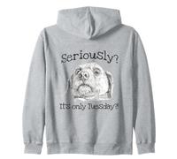 Freaked out dog: "Seriously? It's only Tuesday?!" Zip Hoodie