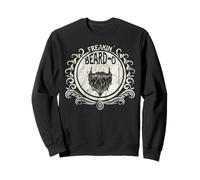 Freakin' Beard-O Funny Beard Lover Vintage Style Graphic Sweatshirt