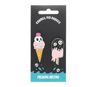 Freaking Melting Ice Cream Enamel Pin Badges | Quirky Design | Gift Ready Packaging