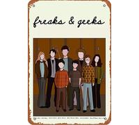 Freaks And Geeks Funny Metal Novelty Tin Sign Metal Retro Wall Decor for Home,Street,Bars,Restaurants,Cafes,Store Sign Gift 12 X 8 INCH Metal Sign