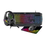 Freaks and Geeks-Pack 4in1 RGB AZERTY Keyboard+Mouse+Mousepad+Headset - RGB