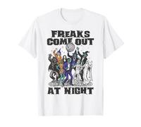 Freaks Come Out at Night Disco Halloween Horror Monsters T-Shirt
