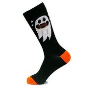 Freaky Ghost, Fancy Colorful Cotton Comfy Novelty Funny Dress Socks Unisex, SEASONAL Patterned Cool Design Gift, Women's 10-12.5, Men's 8.5-13, Unisex 41-46
