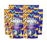 Freaze Blue Refreshinator Freeze Dried Retro Candy, Crunchy Fruit Candy, Tangy Fruity Snacks, Vegan and Halal Treats, Gluten Free Fruity Sweets, Rainbow Crunch Snack (Pack 6, Big Pouch (100gram))