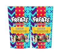 Freaze Fruity Rainbow, Freeze Dried Rainbow Retro Candy, Crunchy Fruit-Candy, Tangy Fruity-Snacks, Vegetarians, Vegan and Halal Treats, Gluten Free (Pack 2, Small Pouch (50gram))