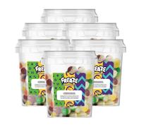 Freaze Fruity Rainbow, Freeze Dried Rainbow Retro Candy, Crunchy Fruit-Candy, Tangy Fruity-Snacks, Vegetarians, Vegan and Halal Treats, Gluten Free (Pack 6, XL Tub (177gram))