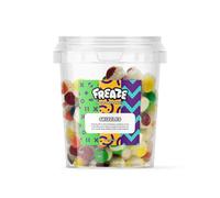 Freaze Fruity Rainbow, Freeze Dried Rainbow Retro Candy, Crunchy Fruit-Candy, Tangy Fruity-Snacks, Vegetarians, Vegan and Halal Treats, Gluten Free (Pack 1, Tub (100gram))