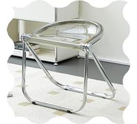 FREAZE Home Foldable Dining Chairs, 18inch Modern Acrylic Stool Clear Folding Seat For Living Room Kitchen Cafe, Outdoor Stool Simple And Portable (Color : Transparent G)