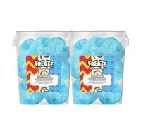 Freaze Jolly Bobs Freeze Dried Retro Candy, Crunchy Fruit-Candy, Tangy Fruity Snacks, Vegetarians, Vegan and Halal Treats, Gluten Free Fruity Sweets with Crunch, Rainbow (Pack 2, Blue Razzberry)