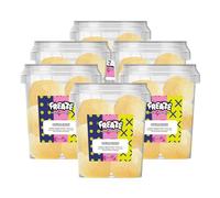 Freaze Sour Freeze Dried Retro Candy, Crunchy Fruit-Candy, Tangy Fruity Snacks, Vegetarians, Vegan and Halal Treats, Gluten Free Fruity Sweets, Rainbow Fruit (Pack 6, Lemon)
