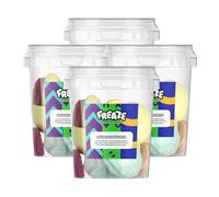 Freaze Squashed Heart Sweets Freeze Dried Retro Candy, Crunchy Fruit-Candy, Tangy Fruity Snacks, Vegan and Halal Treats, Gluten Free Fruity Sweets, Rainbow Crunch Snack (Pack 4)