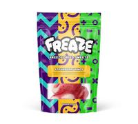 Freaze Strawberry Rings Freeze Dried Retro Candy, Crunchy Fruit-Candy, Tangy Fruity Snacks, Vegan and Halal Treats, Gluten Free Fruity Sweets, Rainbow (Pack 1, Big Pouch (100gram))