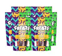 Freaze Vimberry Freeze Dried Retro Candy, Crunchy Fruit-Candy, Fruity Dried Snack, Vegetarian and Halal Treats, Gluten Free Fruity Sweets, Tangy Rainbow Fruit Flavor (Pack 6, Big Pouch (100gram))