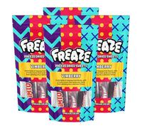 Freaze Vimberry Freeze Dried Retro Candy, Crunchy Fruit-Candy, Fruity Dried Snack, Vegetarian and Halal Treats, Gluten Free Fruity Sweets, Tangy Rainbow Fruit Flavor (Pack 4, Small Pouch (50gram))