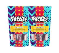 Freaze Vimberry Freeze Dried Retro Candy, Crunchy Fruit-Candy, Fruity Dried Snack, Vegetarian and Halal Treats, Gluten Free Fruity Sweets, Tangy Rainbow Fruit Flavor (Pack 2, Small Pouch (50gram))
