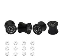 FRECCU Total Gym Replacement Set of 4 Wheels/Rollers for Models DLX, DLX II, DLX III, Adv DLX, Pilates, Pilates Pro 2500, 3000, 4000，570, 2000 （Black）