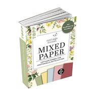 Handlettering Mixed Paper Block Cottage Dreams - Gelb, Grün, Blau, Rosa, Rot - A6: 75 feste Motivpapiere A6 in 5 Cottagefarben. Mit Handlettering-Grundkurs