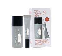 Freck Beauty RICH Babe Duo Protect + Prime Serum and Lip Balm Set | Hydrating Face Primer Glow Barrier Makeup Base Plumping Lip Treatment Smooth Nourished Lips