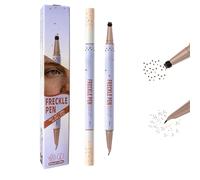 Freckle Pen 2-in-1 Dual-Ended,Waterproof & Smudge-Proof Fake Freckles Makeup, Long-Lasting Natural Sun-Kissed Look, Realistic Freckle Stamp with Precision Tip for Face, Nose & Cheeks (Natural Coffee)