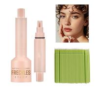 Freckle Pen, Freckle Stamp, Waterproof & Sweatproof Faux Freckles, with 50 Micro Applicator Brushes, Easy Natural Sun-kissed Makeup, Suitable for All Skin Types (Light)