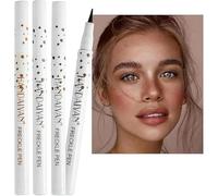 Freckle Pen Makeup,Natural Lifelike Fake Freckles Magic Freckle Color Pen,Soft Waterproof Long-lasting (Light Brown)