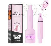 Freckle Pen, Natural and Realistic Freckle Stamp with 5 Points, Waterproof, Long-Lasting, and Smudge-Proof, Natural Sun-Kissed Makeup Look, Suitable for All Skin Types (MEDIUM)