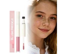 Freckle Pen，Professional Freckle Maker & Liquid Blush 2-in-1- Precision Stamp for Realistic Freckles, Quick-Dry Waterproof Formula, Customizable Sun-Kissed Makeup Effect (C-1PC)