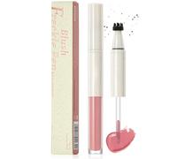 Freckle Stamp Blush Pen 2-IN-1, Fake Freckles Pen & Liquid Pink Blush for Cheeks, Long Lasting Waterproof Sun-kissed Makeup, Quick-drying Freckles Tint Liquid Blusher for Women