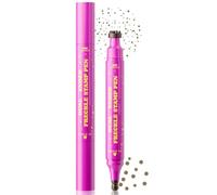 Freckle Stamp & Freckle Pen - 2 in 1 Faux Freckles Stamp with Soft Sponge Dots Pen & Precision Tip, Waterproof Long-Lasting Freckle Marker Stain Sun-Kissed Makeup (01 Beige Brown)