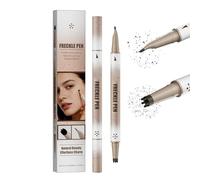 Freckle Stamp & Freckle Pen, Waterproof Double-headed Liquid Eyeliner Stamp Pen Set, 2 in 1 Faux Magic Fake Marker for Natural Like-real a Sun-kissed (Dark brown)