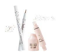 Freckle Stamp & Pen Kit for Realistic Fake Freckles - Liquid Formula Waterproof & Smudge Proof, Natural Looking Sun-kiss Freckles Makeup for Women & Teens,Easy Application,Quick Drying - LIGHT BROWN